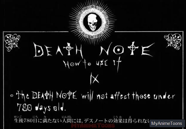 Age Limitations Rule In Death Note