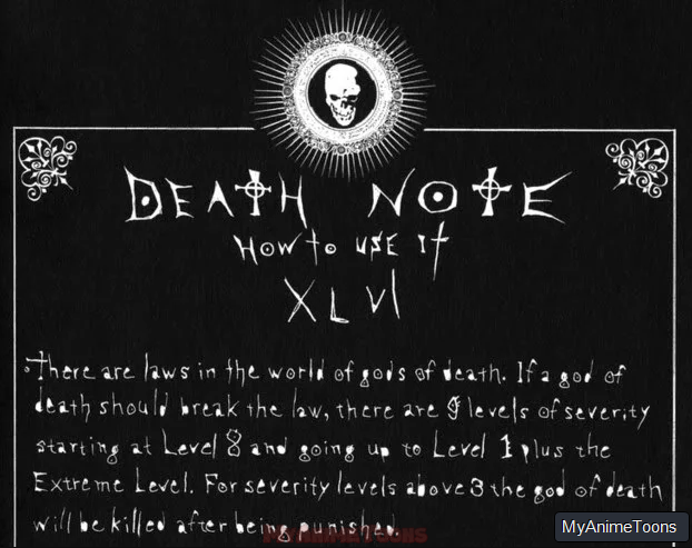 Shinigami Government Rules Death Note