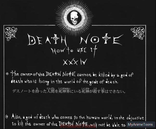 Shinigami Killing Limitations Death Note Rules
