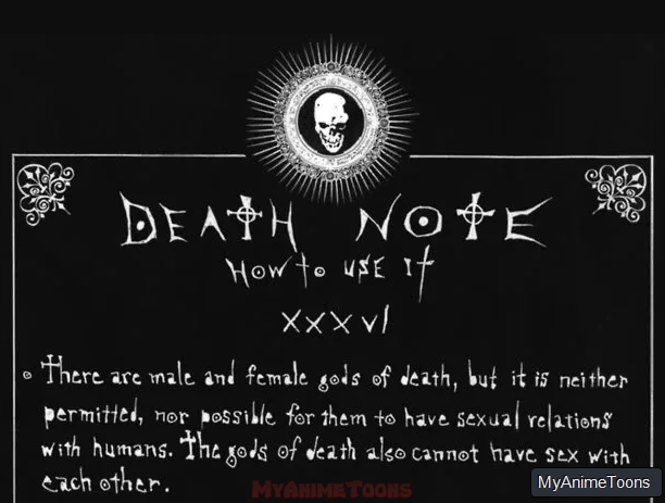 Shinigami Reproduction Rule Death Note